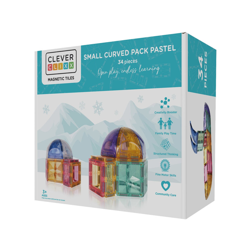 Cleverclixx Small Curved Pack Pastel | 34 Pieces Pre Order 16/09