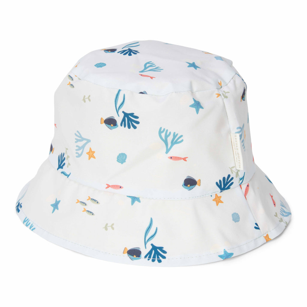 Little Dutch Reversible Sun Hat Honey Yellow /Ocean Treasures