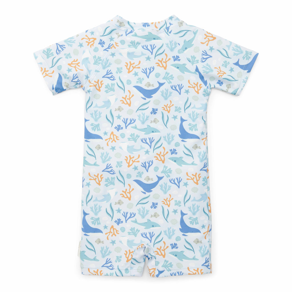 Little Dutch Swimsuit Short Sleeve Ocean Dreams Blue