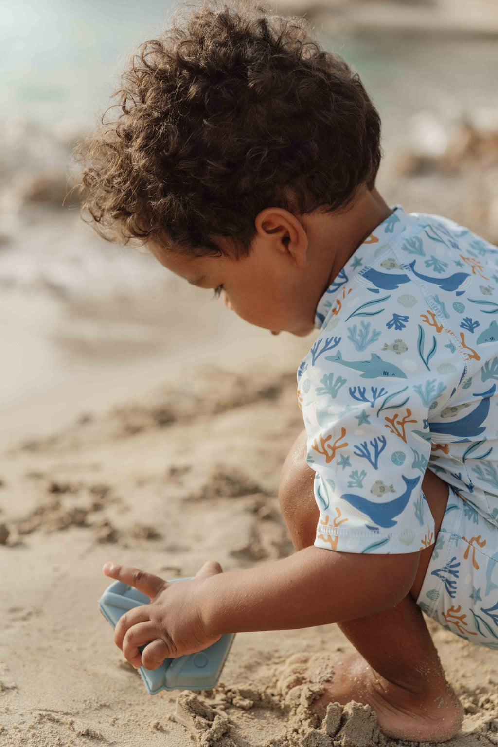 Little Dutch Swimsuit Short Sleeve Ocean Dreams Blue