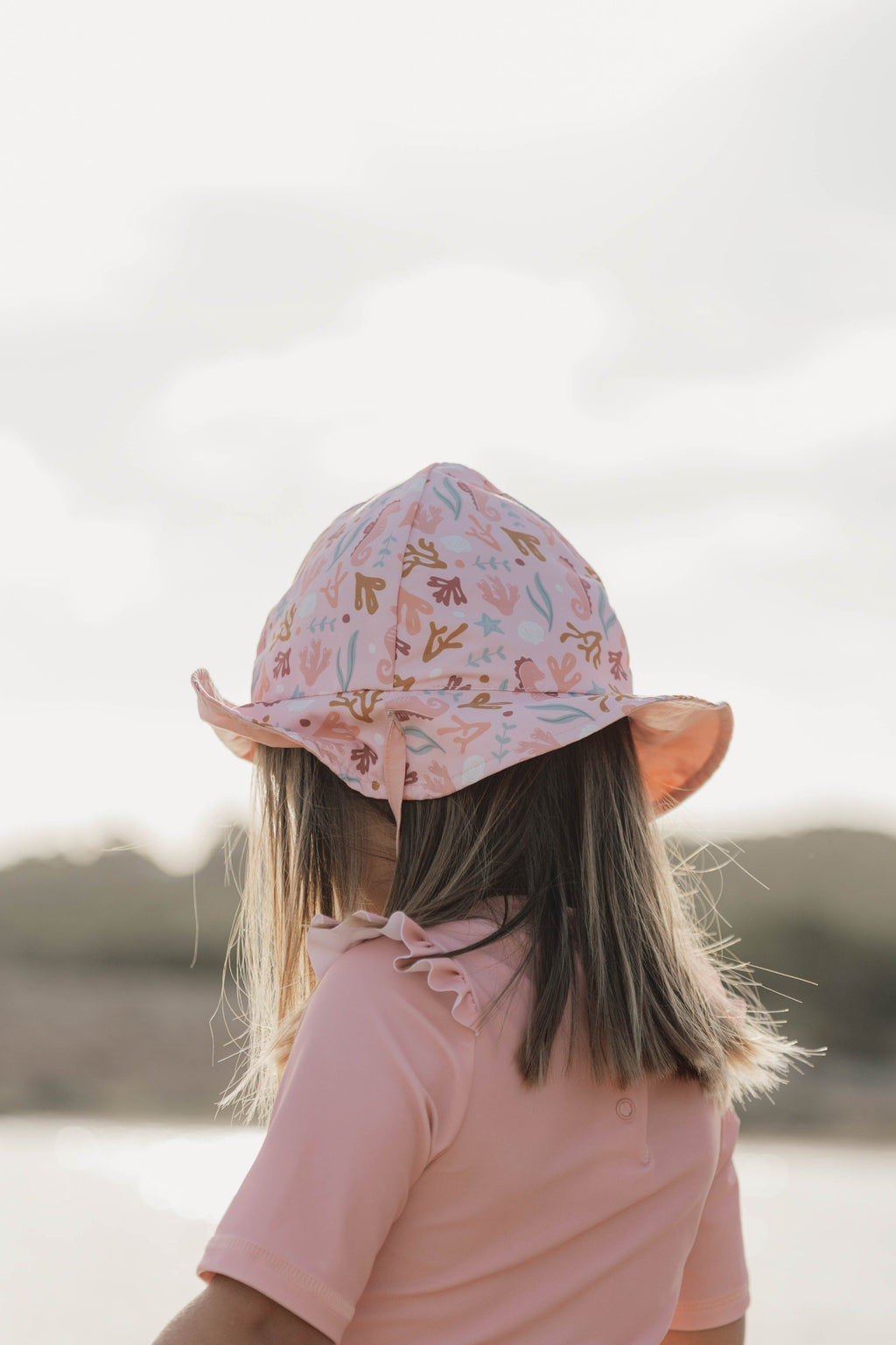 Little Dutch Reversible Sun Hat Starfish Pink /Ocean Dreams Pink