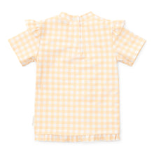 Little Dutch Swim T-Shirt Short Sleeve Ruffles Sunshine Checks