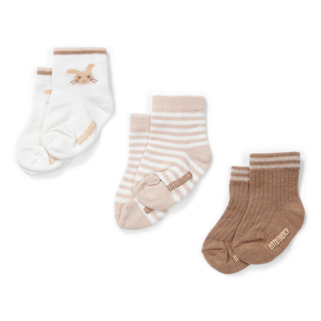 Little Dutch 3 Pack Baby Stockings | Bunny Multi