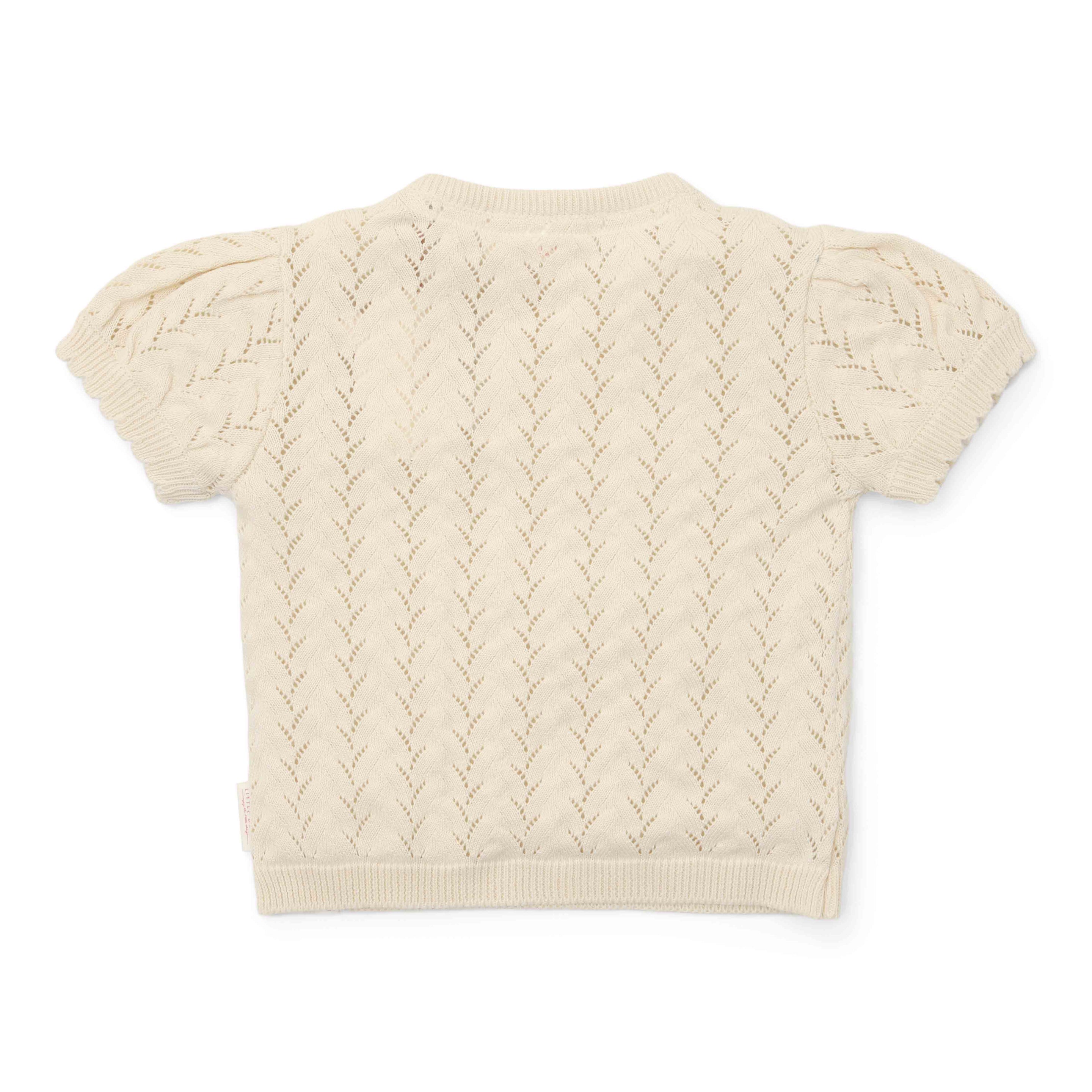 Little Dutch Knitted Sweater Short Sleeve Cream