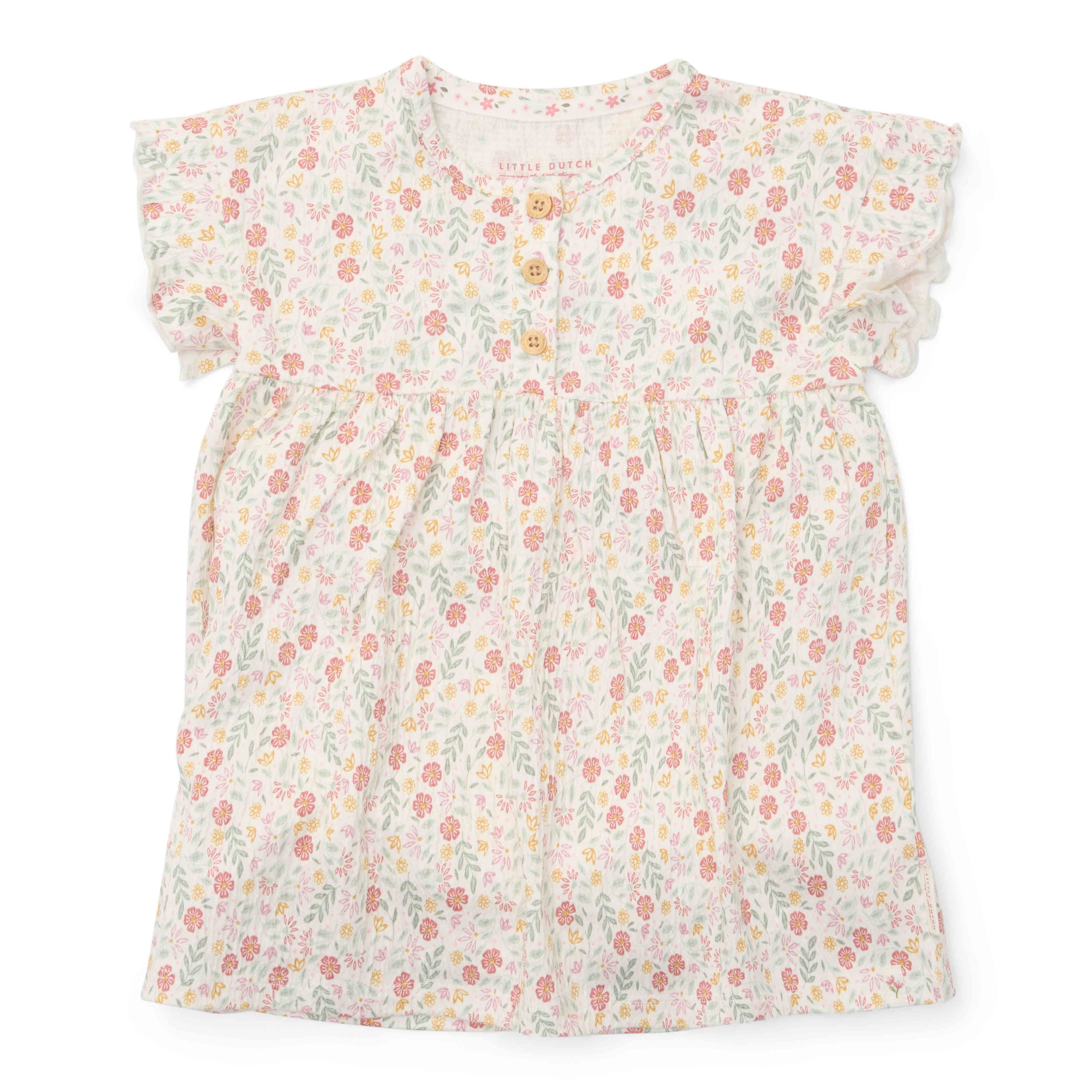 Little Dutch Dress Short Sleeve Cream