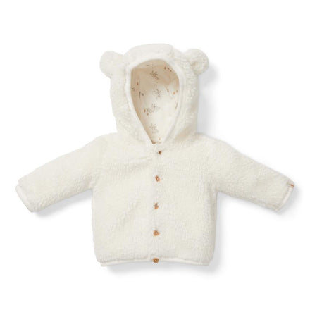 Little Dutch Teddy Jacket Baby Bunny | Off-white