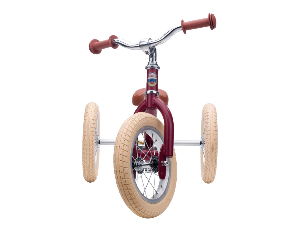 Trybike Steel Balance Bike 2-in-1 | Matt Red