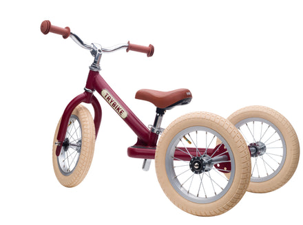 Trybike Steel Balance Bike 2-in-1 | Matt Red