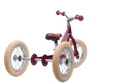 Trybike Steel Balance Bike 2-in-1 | Matt Red