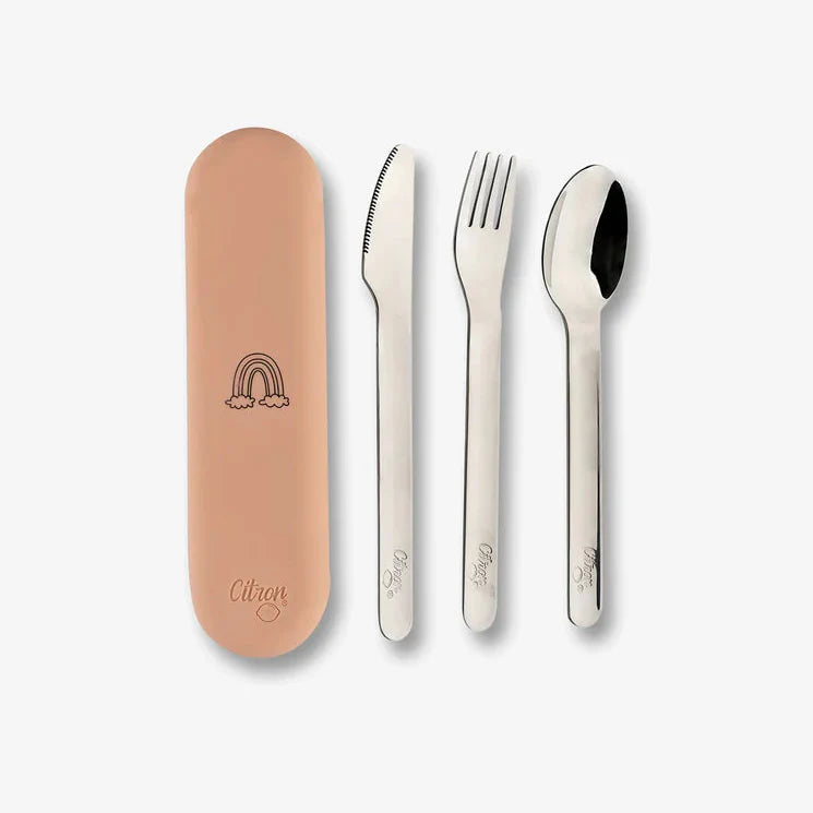 Citron Cutlery Set Silicone | Blush Pink