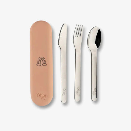 Citron Cutlery Set Silicone | Blush Pink