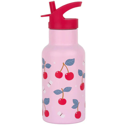 A Little Lovely Company Stainless Steel Drinking Bottle | Cherries