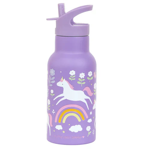 A Little Lovely Company Stainless Steel Drinking Bottle | Unicorn Dreams