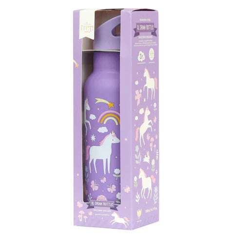 A Little Lovely Company Stainless Steel Xl Drinking Bottle | Unicorn Dreams