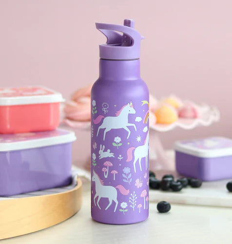 A Little Lovely Company Stainless Steel Xl Drinking Bottle | Unicorn Dreams