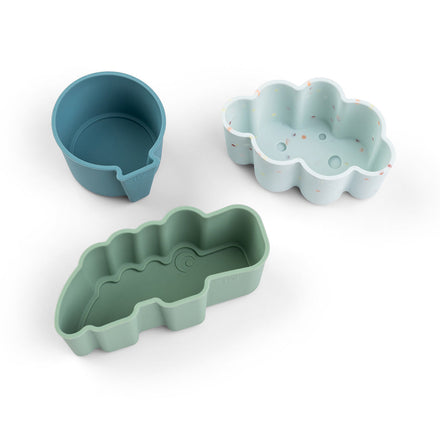 Done By Deer Silicone Molds 3PCS | Happy Clouds Blue