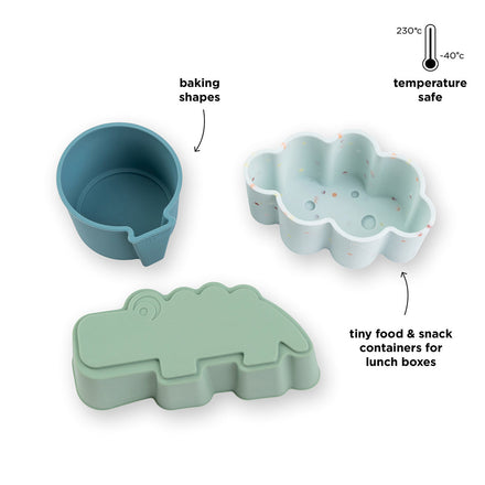 Done By Deer Silicone Molds 3PCS | Happy Clouds Blue