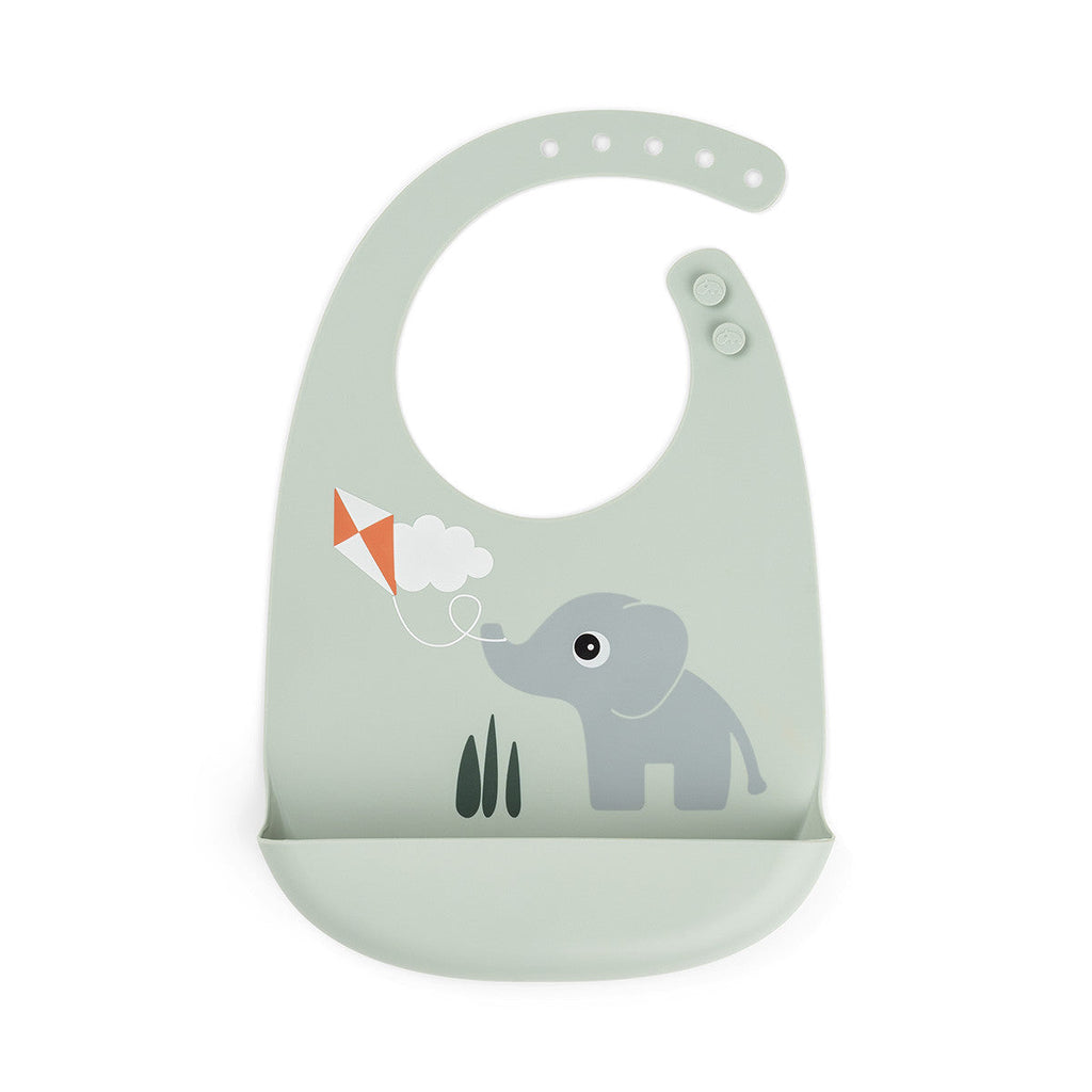 Done By Deer Silicone Bib | Playground Green
