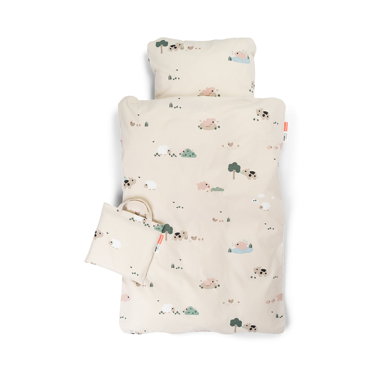 Done By Deer Duvet cover Junior Tiny Farm Sand