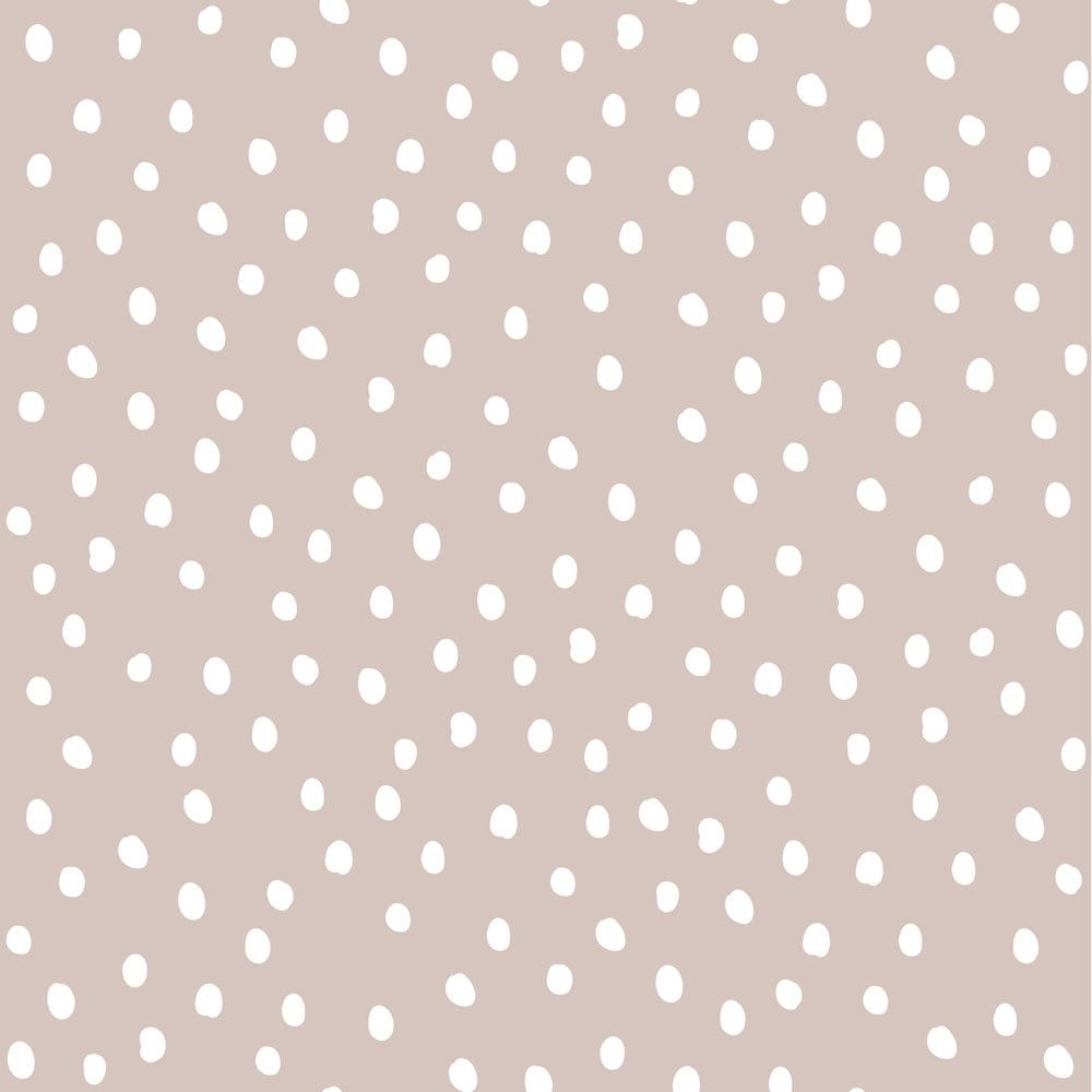 Dekornik Wallpaper Simple Irregular Dots | Powder Pink White