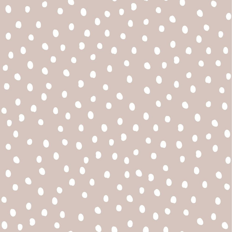 Dekornik Wallpaper Simple Irregular Dots | Powder Pink White