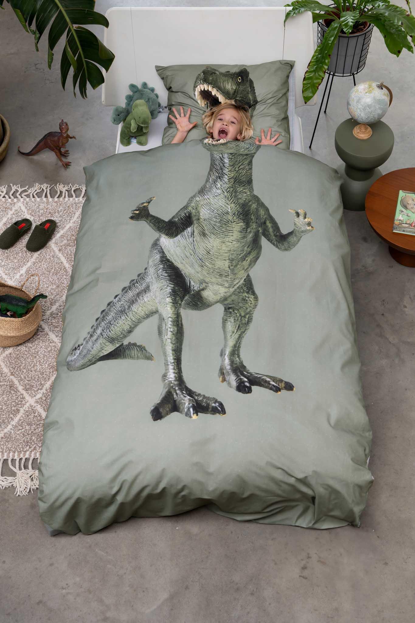 Snurk duvet set 140x200/220cm | Dino Green