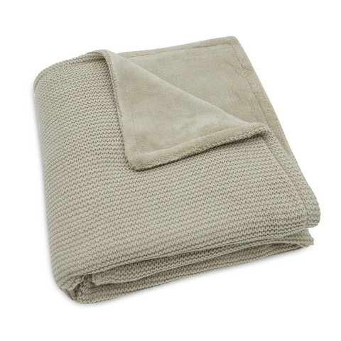 Jollein Crib Blanket Fleece 75x100cm | Basic Knit Olive Green