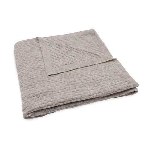 Jollein Crib Blanket 100x150cm | Weave knit merino wool funghi