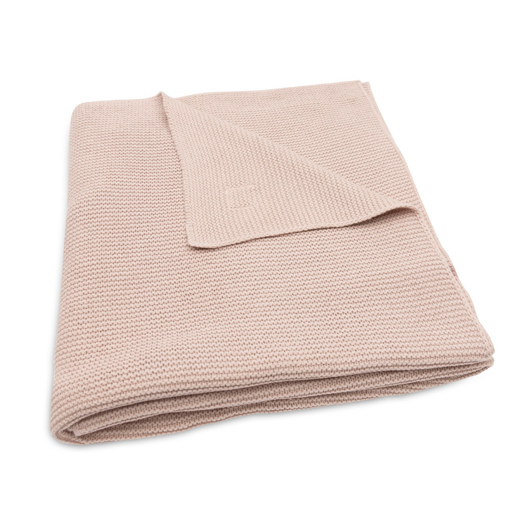 Jollein Crib Blanket 100x150cm | Basic Knit Wild Rose