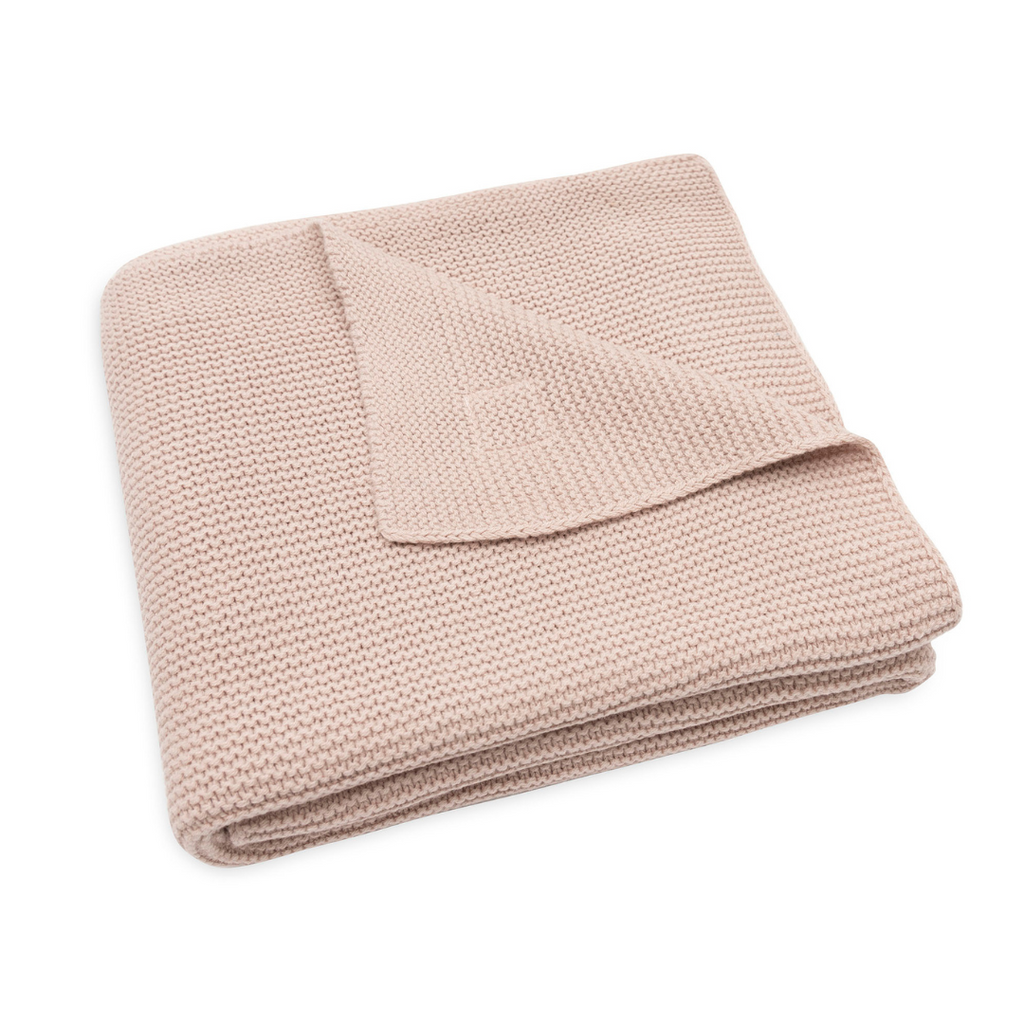 Jollein Crib Blanket 75x100cm | Basic Knit Wild Rose