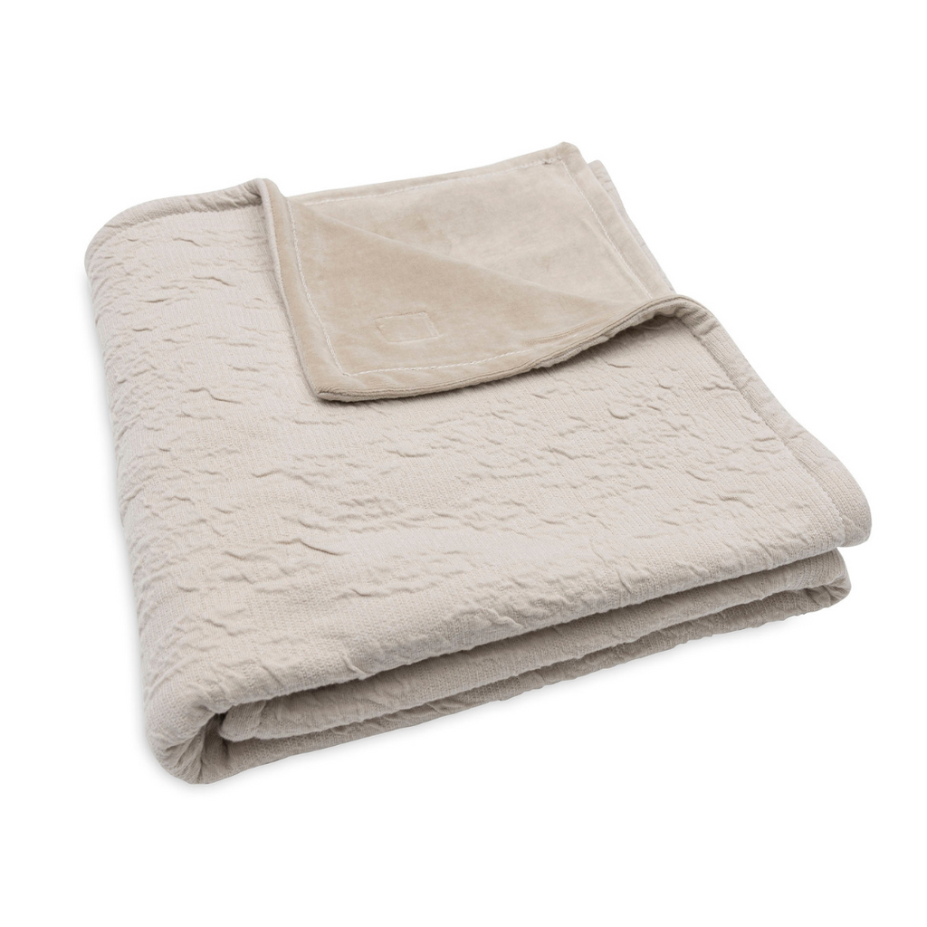 Jollein Crib Blanket 100x150cm | Soft Waves Nougat /Velvet