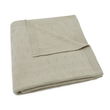 Jollein Crib Blanket 100x150cm | Grain Knit Olive Green