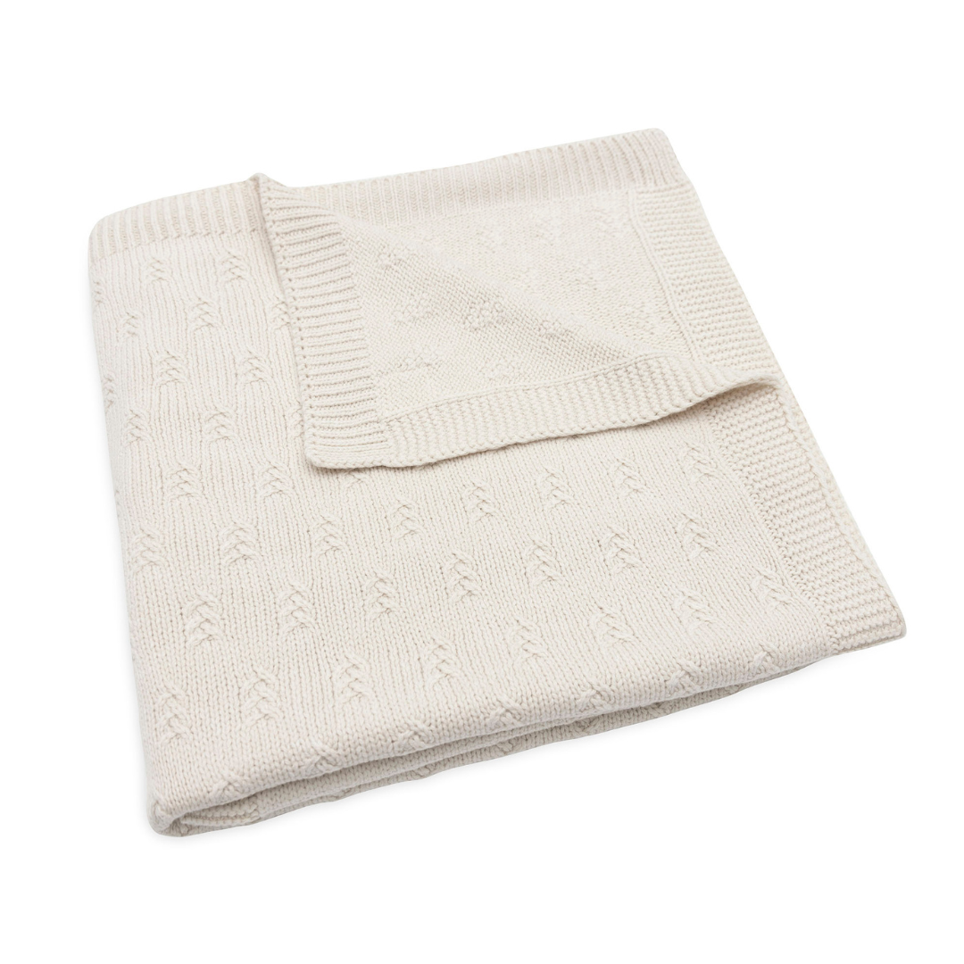 Jollein Crib Blanket 100x150cm | Grain Knit Oatmeal