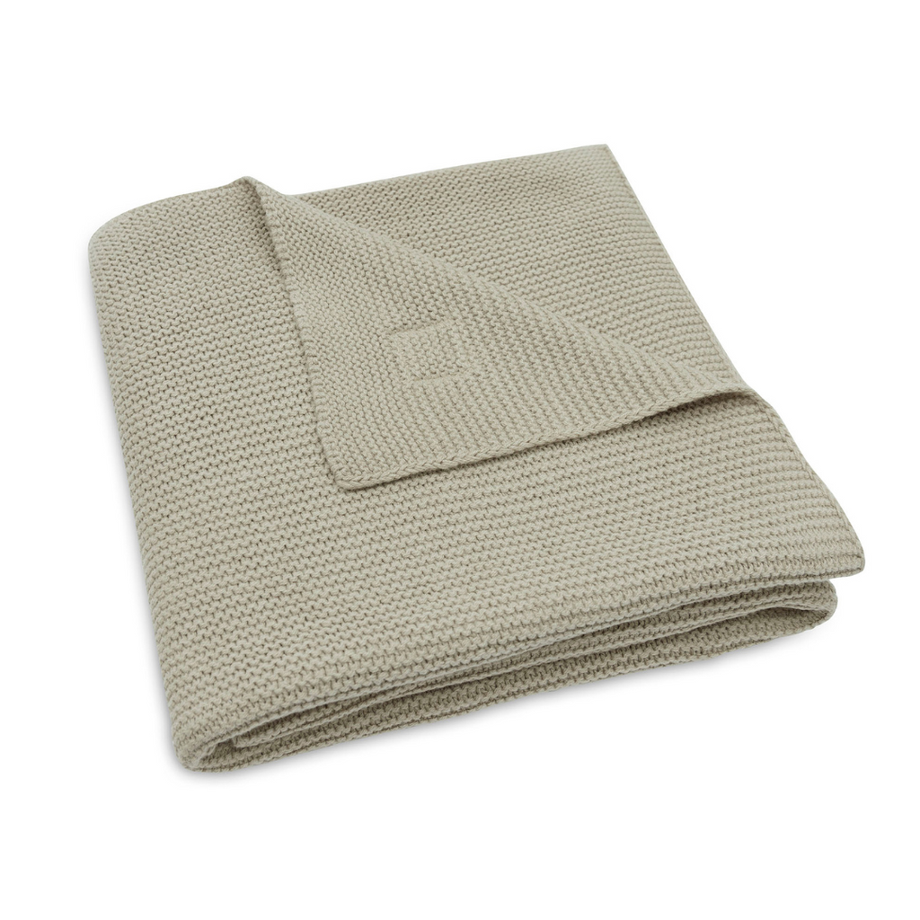 Jollein Crib Blanket 75x100cm | Basic Knit Olive Green