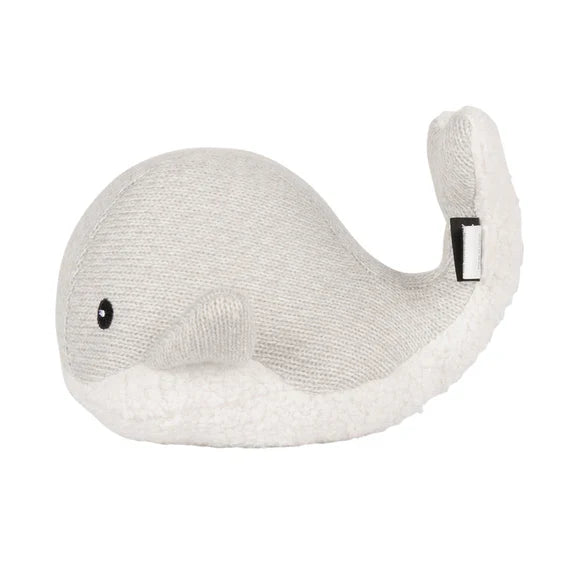 Flow Amsterdam Rechargeable Soft Toy with Heartbeat Moby Whale | Grey