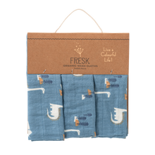 Fresk Set 3 Hydrophilic washcloths | Dino