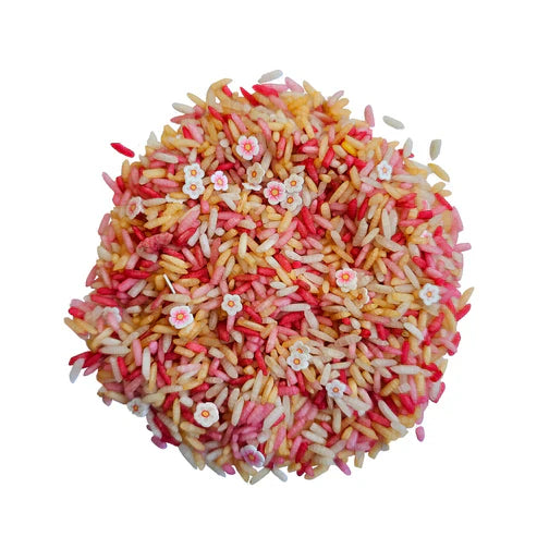 Grennn Playing Rice 750g | Pink Flower Mix