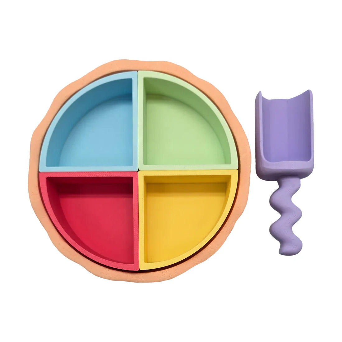 Grennn Mandigo Play Tray Quarter Circle Set | Pastel