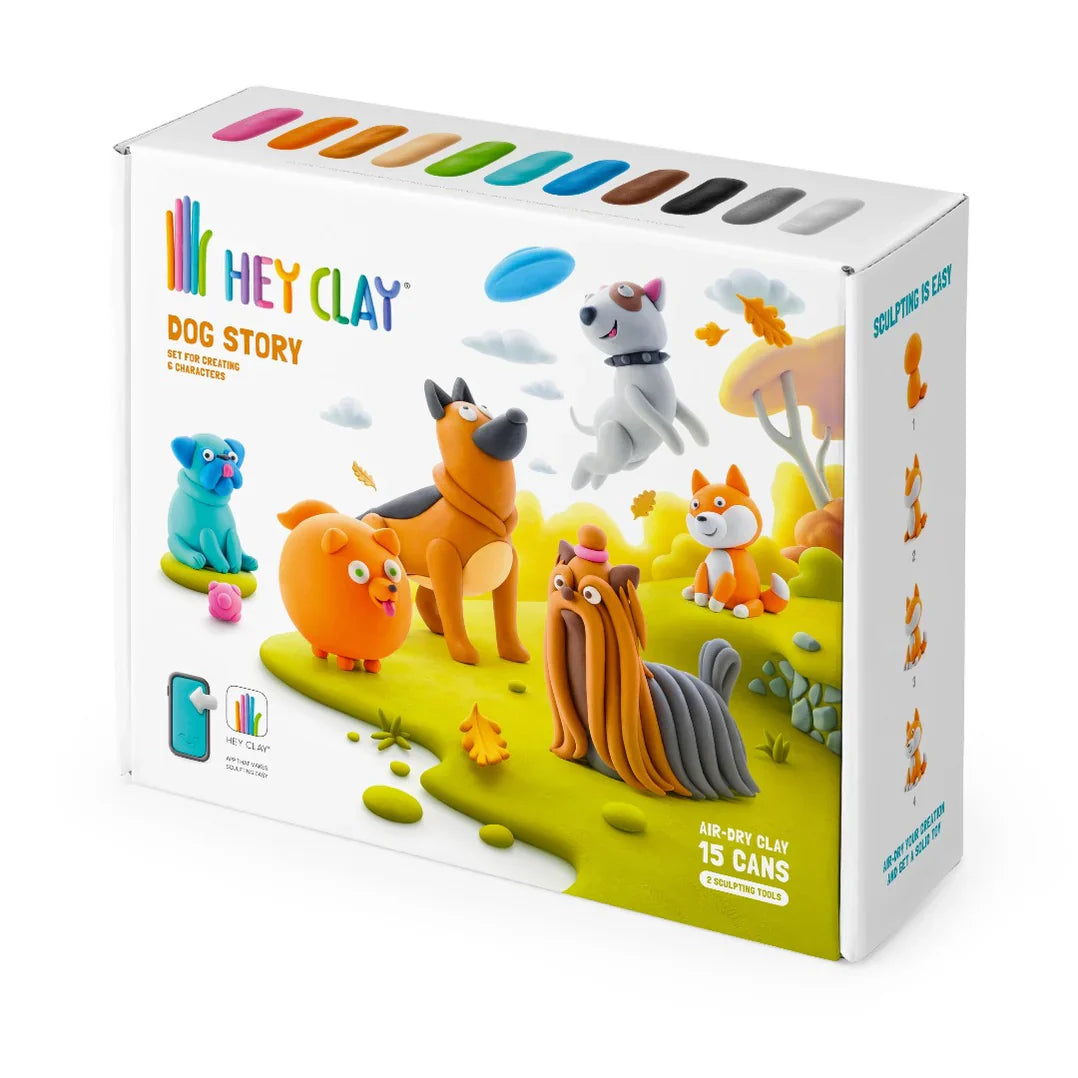 HeyClay Air-drying clay | Dog Story set of 6