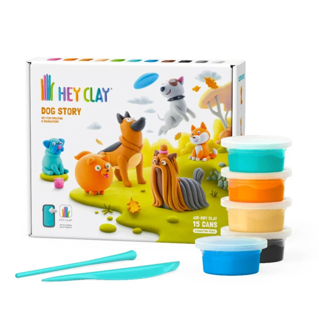 HeyClay Air-drying clay | Dog Story set of 6