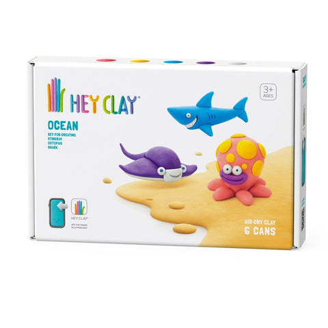 Heyclay 6 Pots Play Clay | Ocean