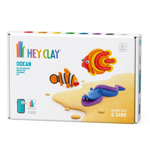 Heyclay 6 Pots Play Clay | Ocean