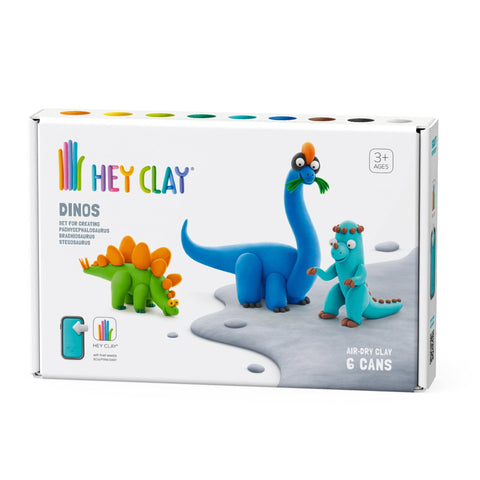 Heyclay 6 Pots Play Clay | Dinos