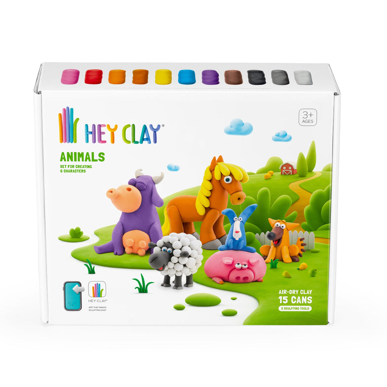 Heyclay 15 Pots of Play Clay | Animals