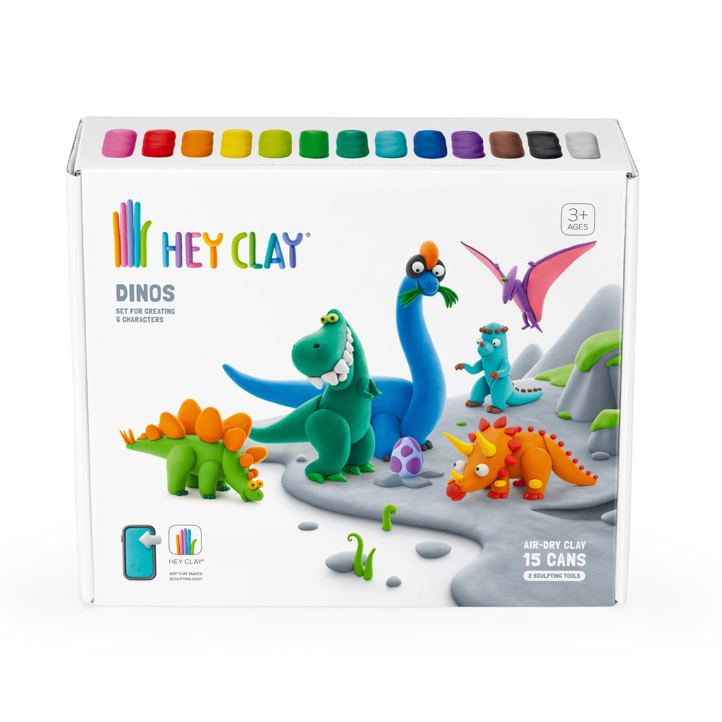 Heyclay 15 Pots of Play Clay | Dinos