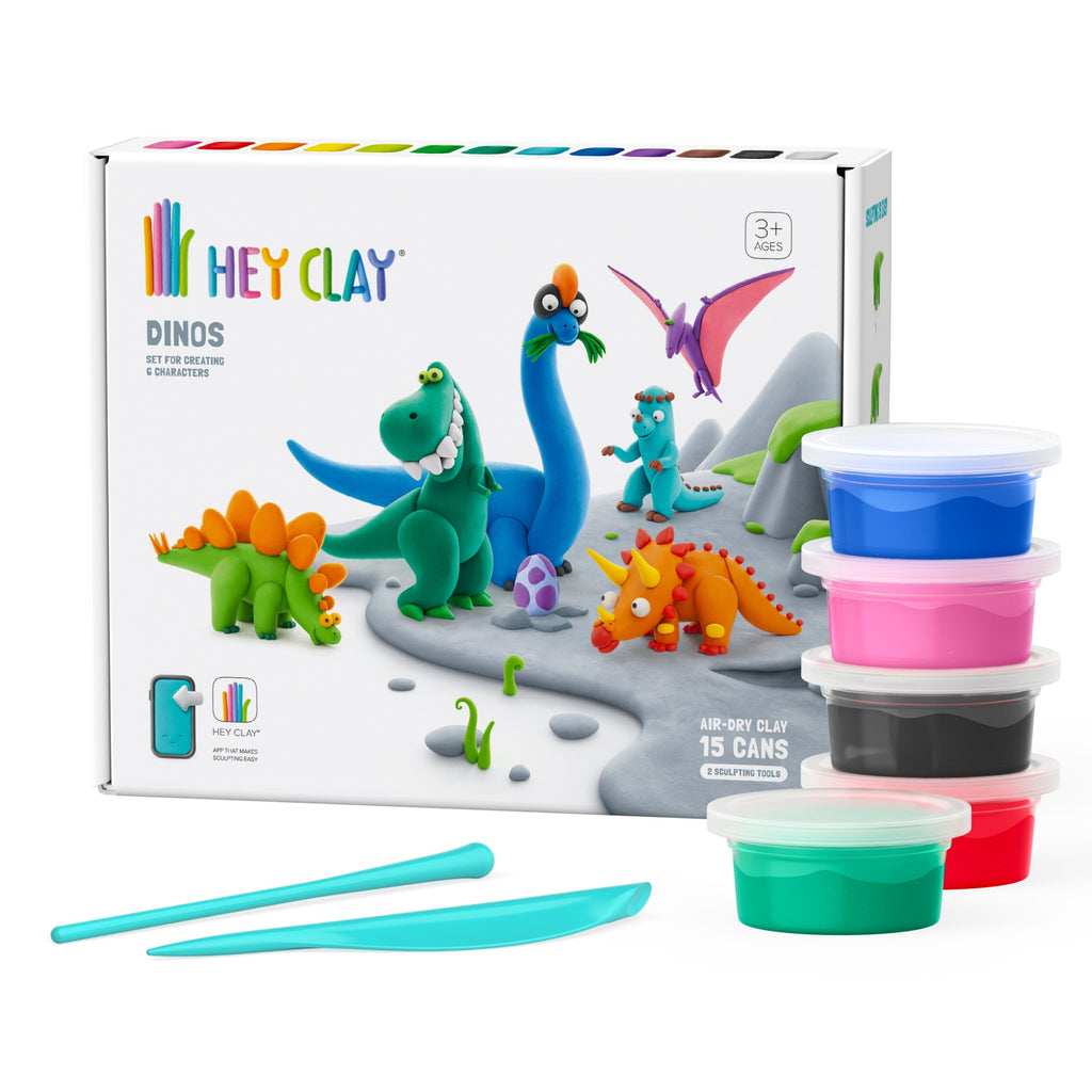 Heyclay 15 Pots of Play Clay | Dinos