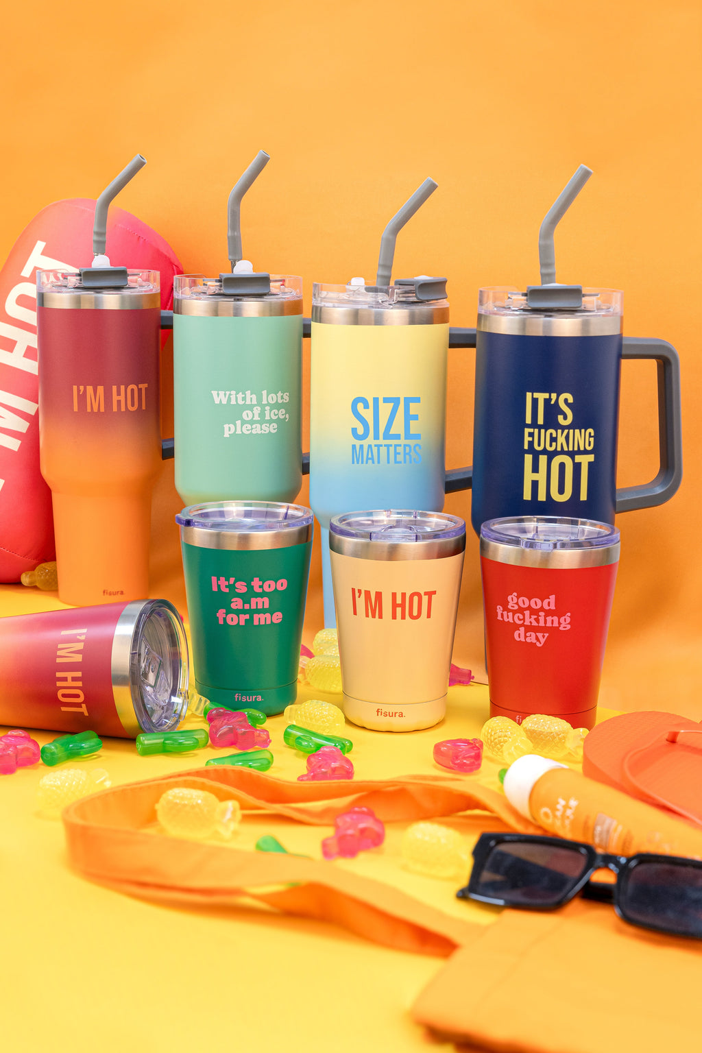 Fisura XXL Thermos I'm Hot | Garnet Gradient