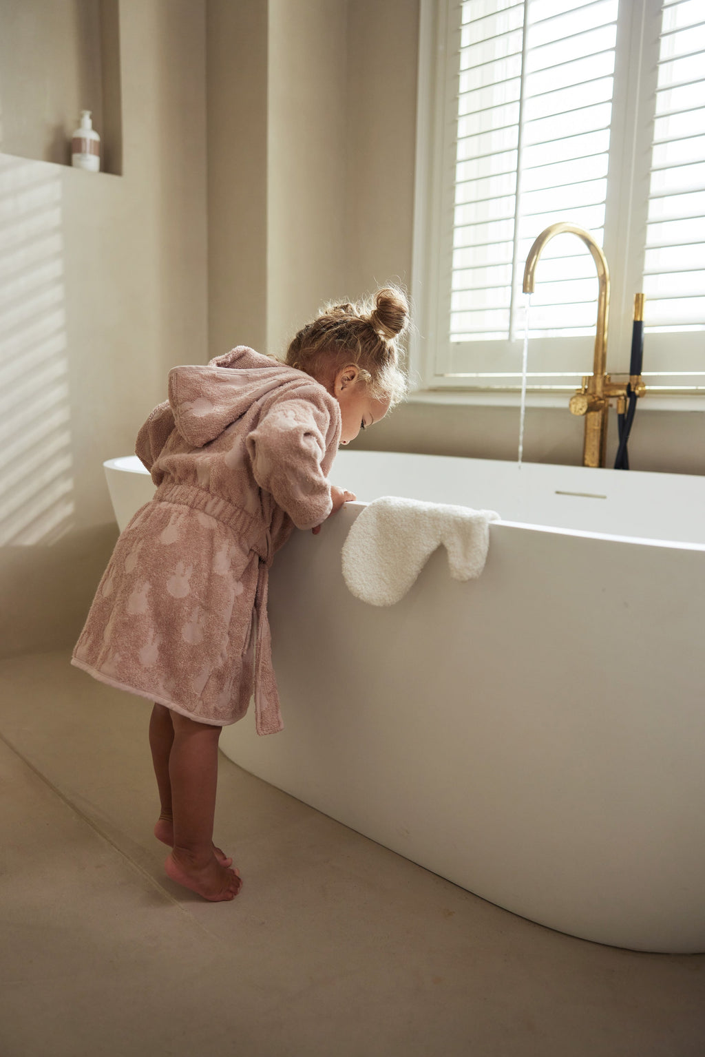 Jollein Bathrobe Terry 3/4y Miffy Jacquard | Wild rose