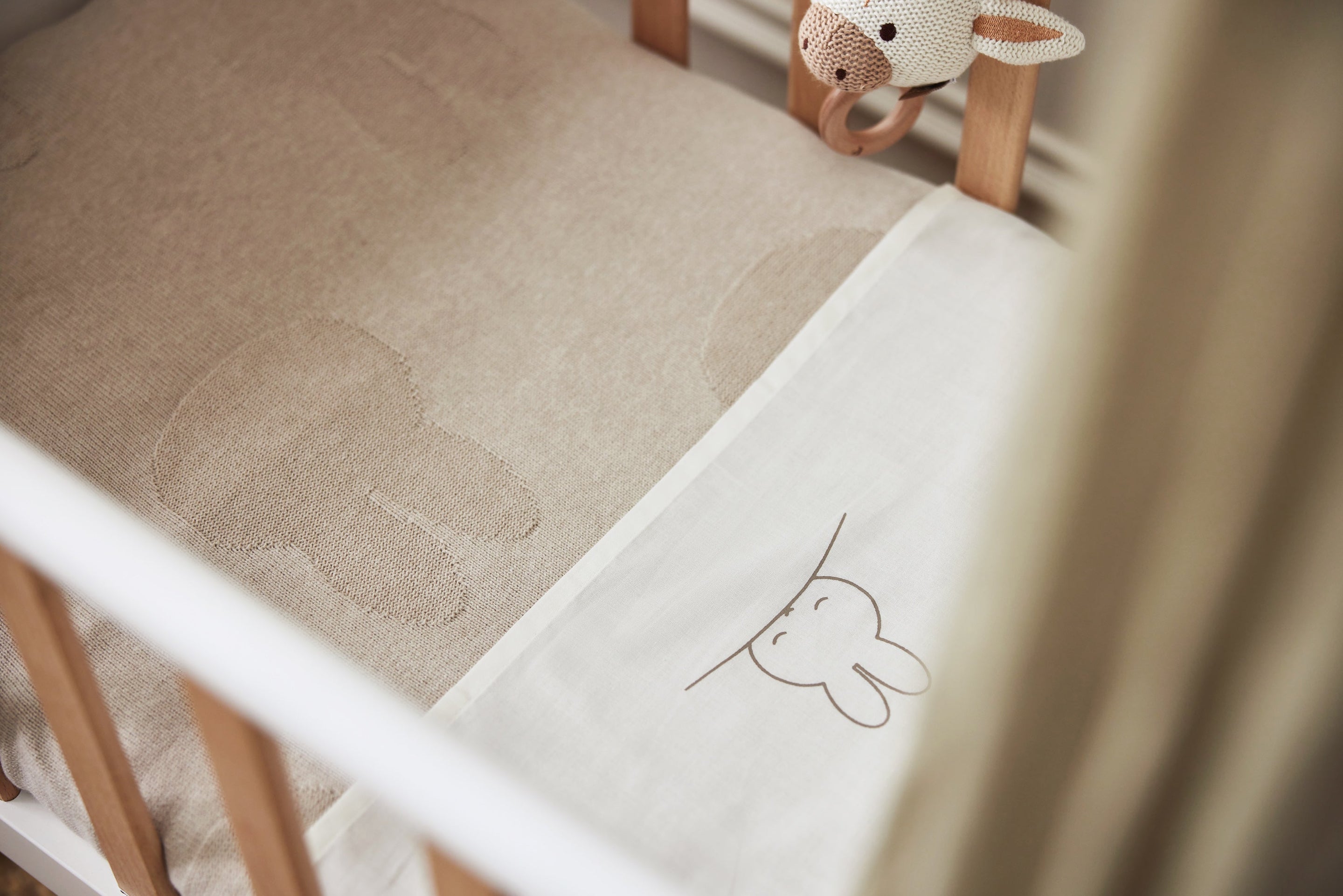 Jollein Fitted Sheet Cot 120x150cm Sleepy Miffy | Funghi