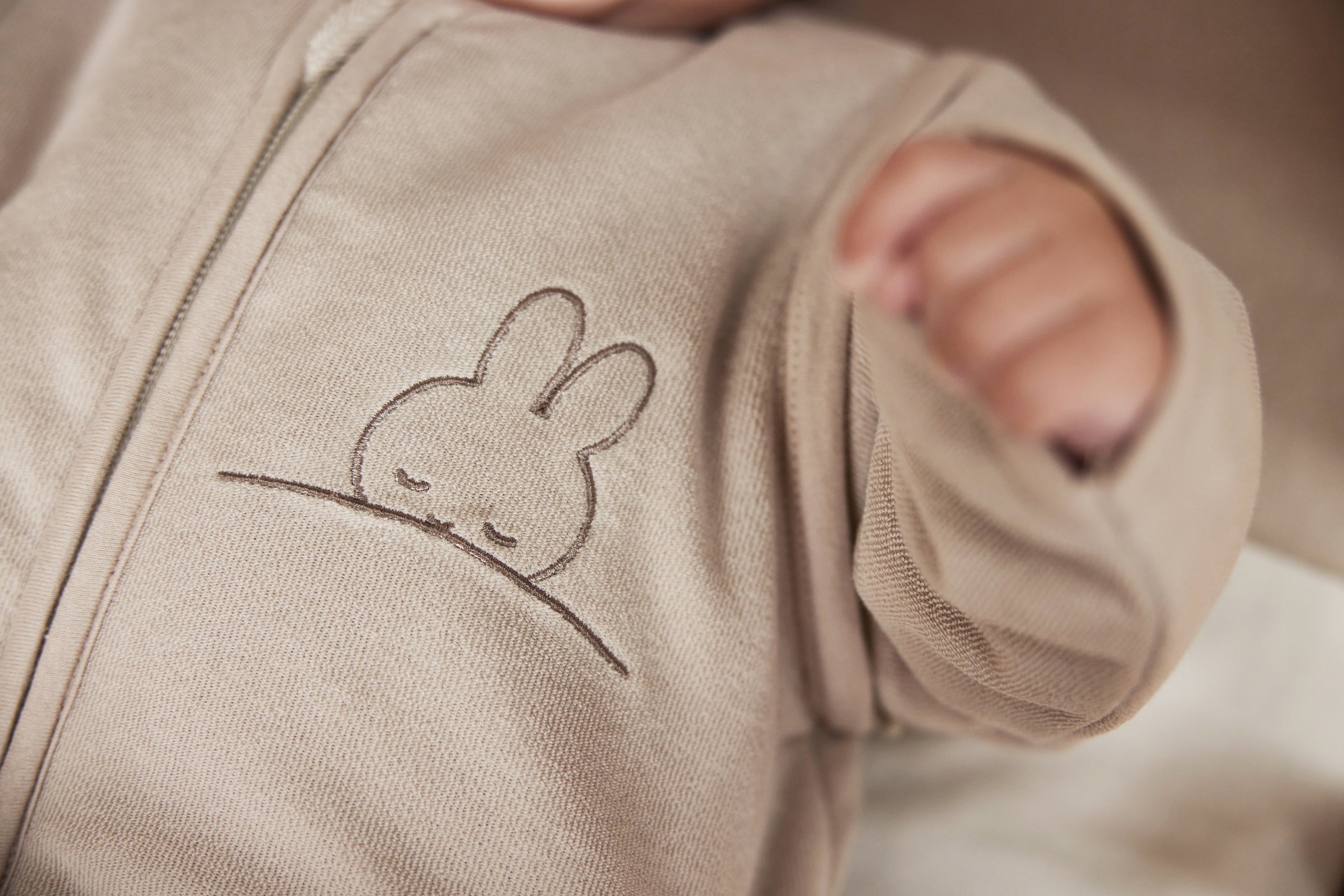 Jollein Sleeping bag with detachable sleeve 110cm Sleepy Miffy Terry | Nougat